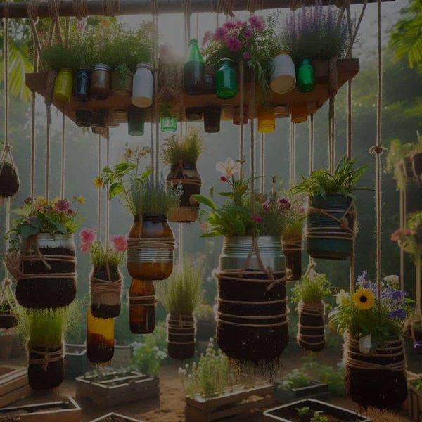 How Can You Make a DIY Hanging Garden with Recycled Containers?